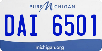 MI license plate DAI6501