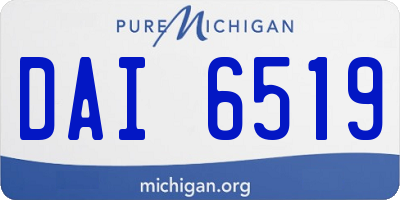 MI license plate DAI6519