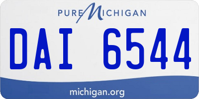MI license plate DAI6544