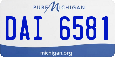 MI license plate DAI6581