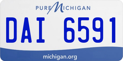 MI license plate DAI6591