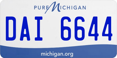 MI license plate DAI6644