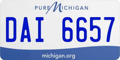 MI license plate DAI6657