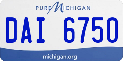 MI license plate DAI6750