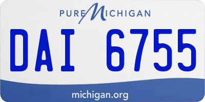 MI license plate DAI6755