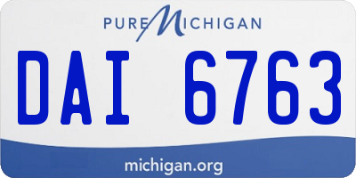 MI license plate DAI6763