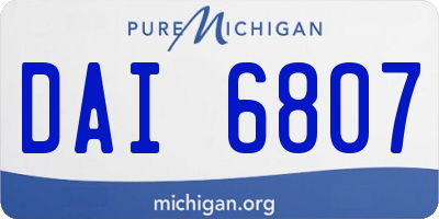 MI license plate DAI6807