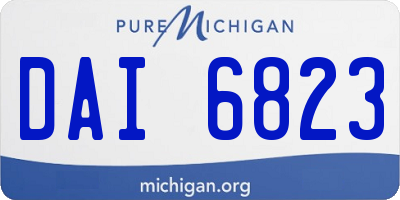 MI license plate DAI6823