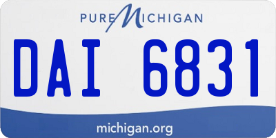 MI license plate DAI6831