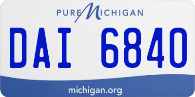 MI license plate DAI6840