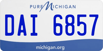 MI license plate DAI6857