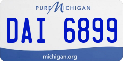 MI license plate DAI6899