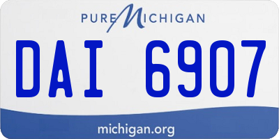 MI license plate DAI6907