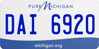 MI license plate DAI6920