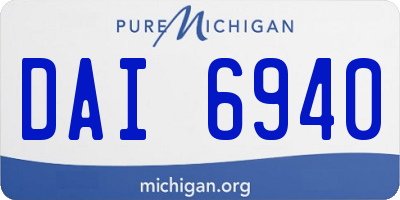MI license plate DAI6940