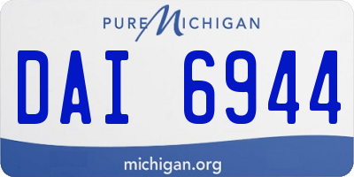 MI license plate DAI6944