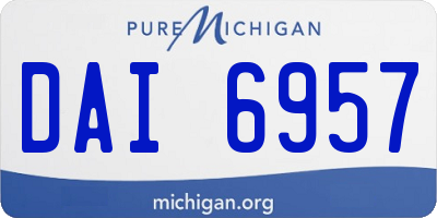 MI license plate DAI6957