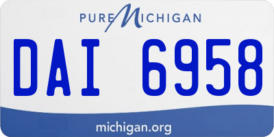 MI license plate DAI6958