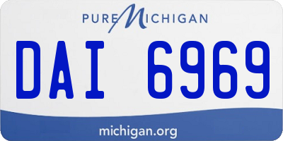 MI license plate DAI6969