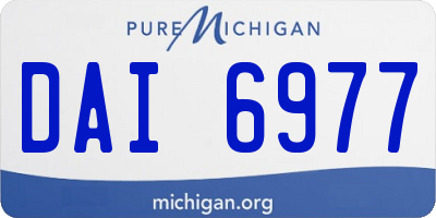 MI license plate DAI6977
