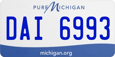 MI license plate DAI6993