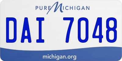 MI license plate DAI7048