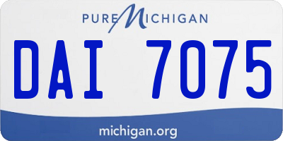 MI license plate DAI7075