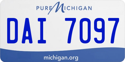 MI license plate DAI7097