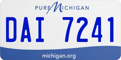 MI license plate DAI7241