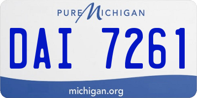 MI license plate DAI7261