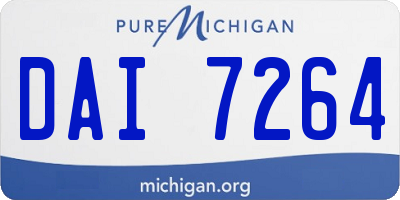 MI license plate DAI7264