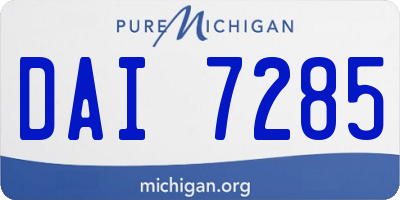 MI license plate DAI7285