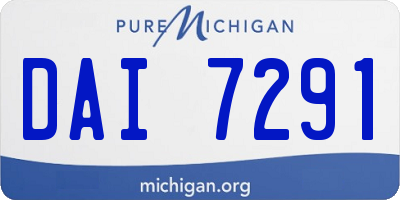 MI license plate DAI7291