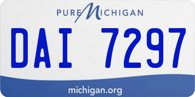 MI license plate DAI7297