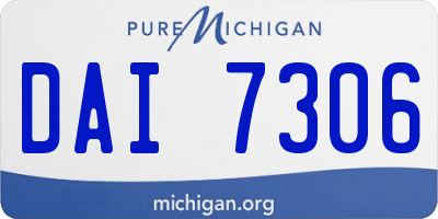 MI license plate DAI7306