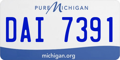 MI license plate DAI7391