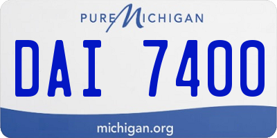 MI license plate DAI7400