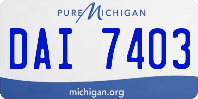 MI license plate DAI7403