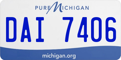 MI license plate DAI7406