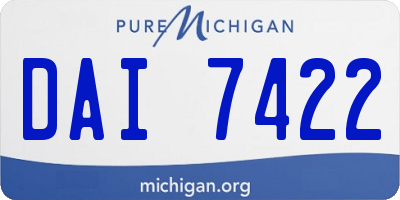 MI license plate DAI7422