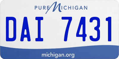 MI license plate DAI7431
