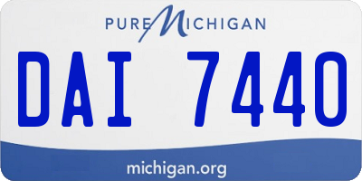MI license plate DAI7440