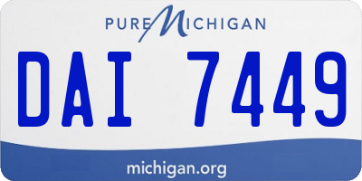 MI license plate DAI7449