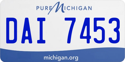 MI license plate DAI7453