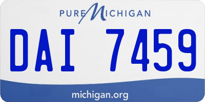 MI license plate DAI7459