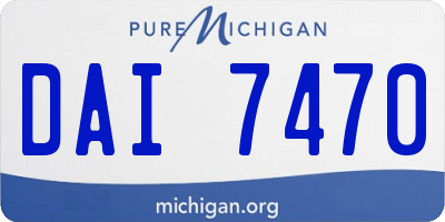 MI license plate DAI7470