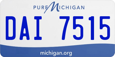 MI license plate DAI7515