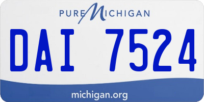 MI license plate DAI7524