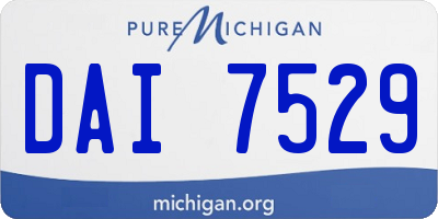 MI license plate DAI7529