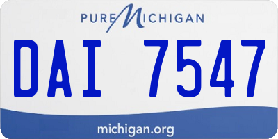 MI license plate DAI7547